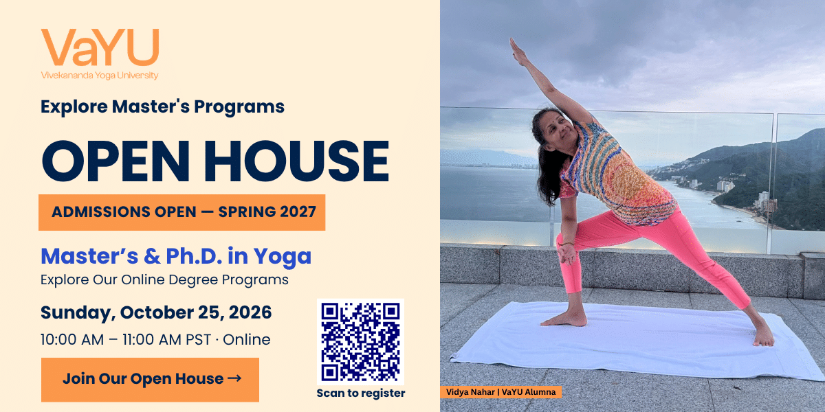 VaYU Spring 2027 Open House: Explore MS and PhD Programs in Yoga, October 25, 2026